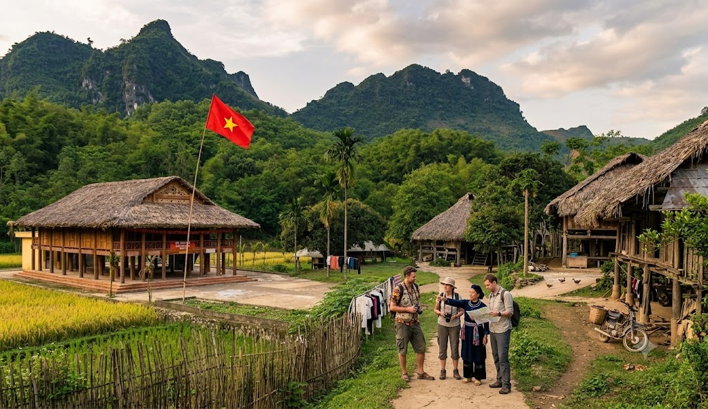 A lakeside stay near Mai Chau offers a softer way to enjoy Hoa Binh Lake 