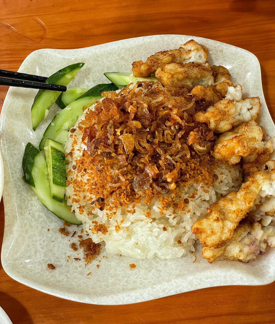 Xôi chả mực Quảng Ninh