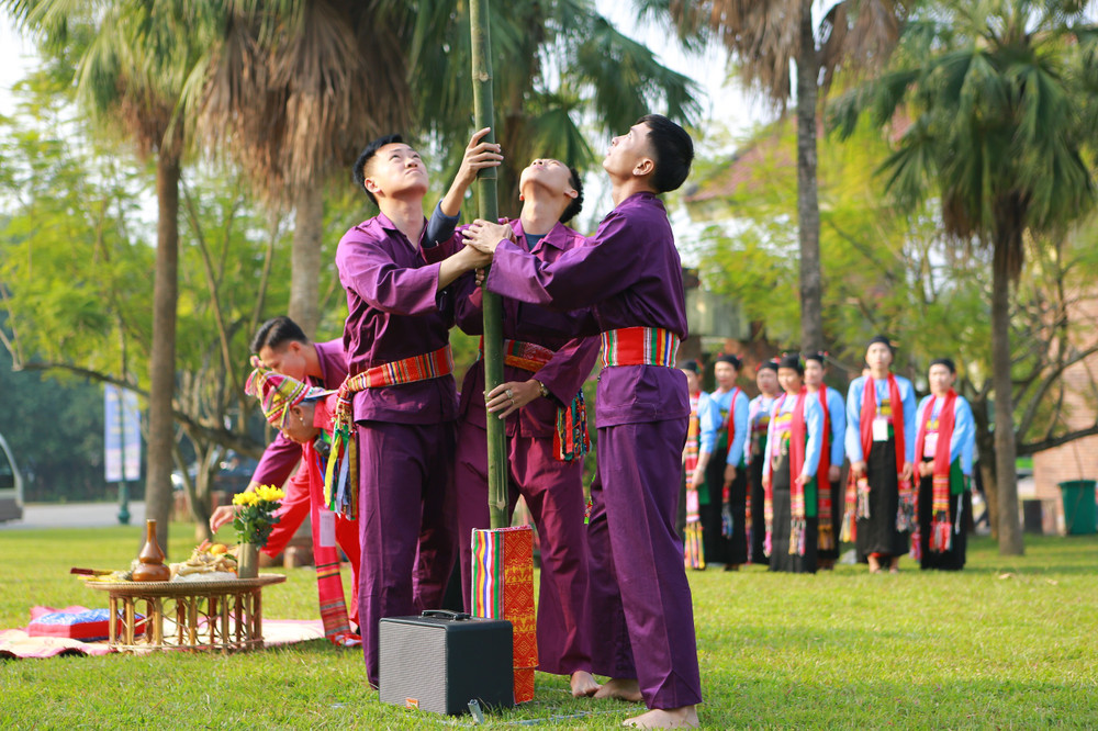 Cây nêu được coi là cây thiêng ngày Tết của người Mường