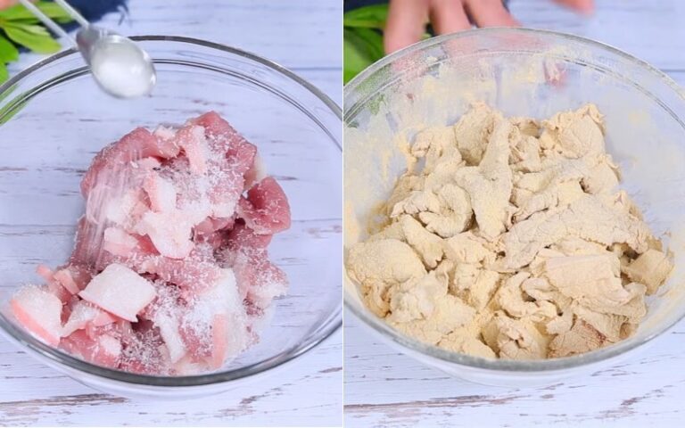 Ướp và trộn thịt