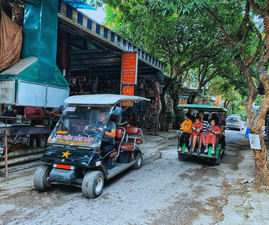 Electric cars in Lac village (source: Haha travel)