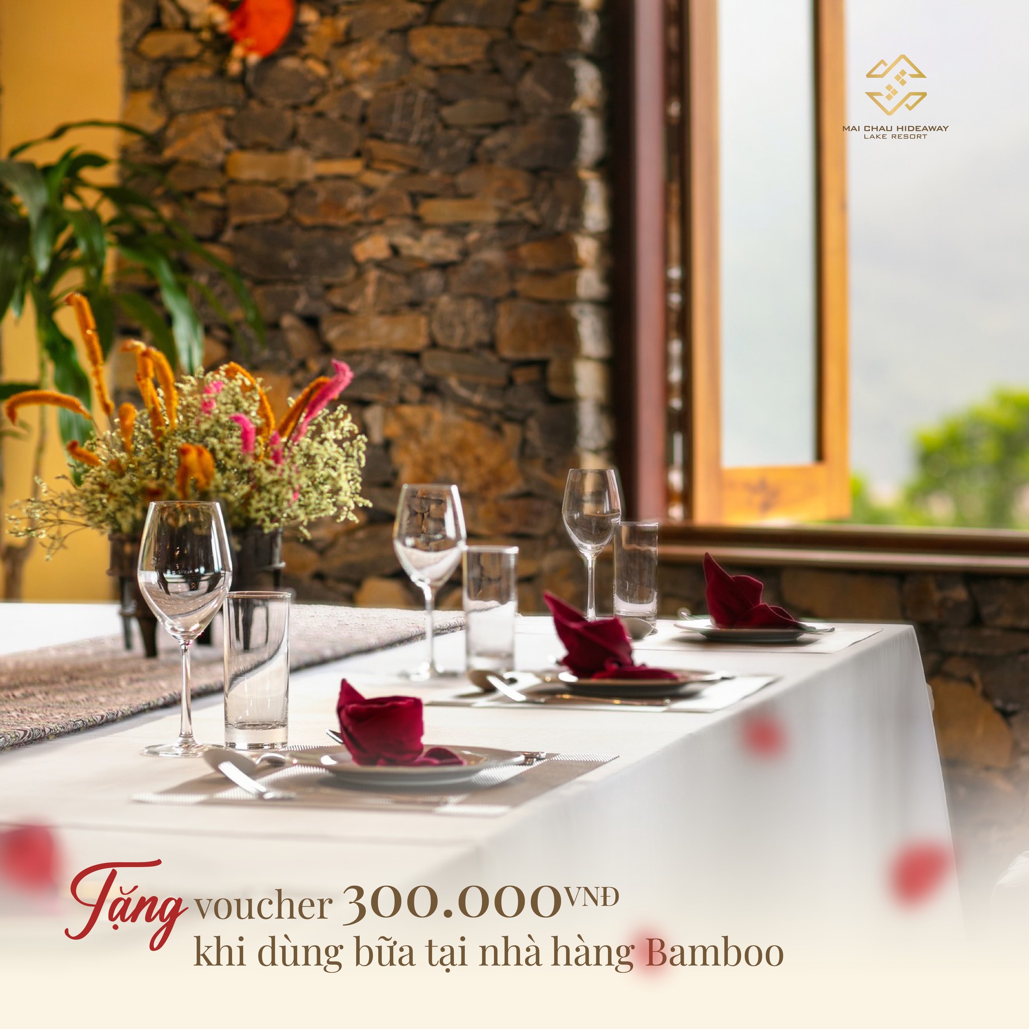 XUÂN SUM VẦY, TẾT YÊU THƯƠNG ƯU ĐÃI NGHỈ DƯỠNG THƯ THÁI BÊN HỒ TẠI MAI CHÂU 